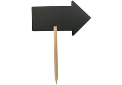 Krijtbord Securit pijl 44x27cm met houten pin