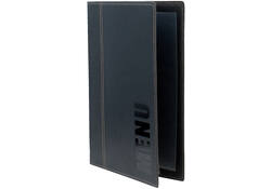 Menukaart Securit Trendy A5 1 x 2 tassen zwart