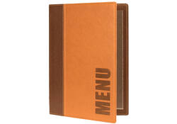 Menukaart Securit Trendy A5 1 x 2 tassen bruin