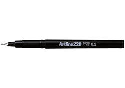 Fineliner Artline 220 rond super fijn blauw