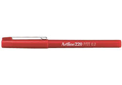 Fineliner Artline 220 rond super fijn rood