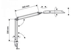 Bureaulamp MAUL Atlantic LED tafelklem zwart