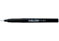 Fineliner Artline 200 rond fijn zwart