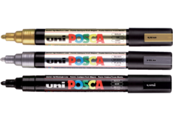 Verfstift Posca PC5M medium leisteengrijs