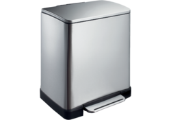 Afvalbak EKO E-Cube pedaalemmer 9+10liter RVS