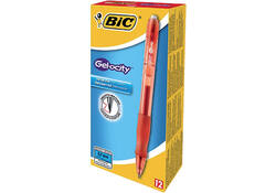 Gelschrijver Bic Gel-ocity medium rood