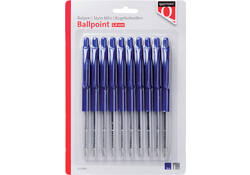 Balpen Quantore drukknop blauw