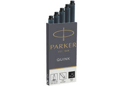 Inktpatroon Parker Quink permanent zwart pak à 5 stuks