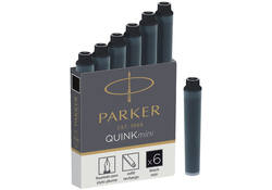 Inktpatroon Parker Quink mini tbv Parker esprit zwart pak à 6 stuks