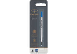 Rollerpenvulling Parker Quink medium blauw blister à 1 stuk