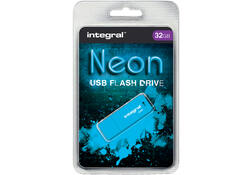 USB-stick 2.0 Integral 32GB neon blauw