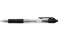 Balpen Quantore Grip drukknop zwart medium