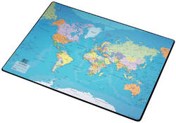 Onderlegger Esselte 40x53cm met wereldkaart Nederlands