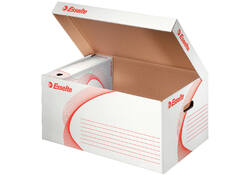 Archief- en transportdoos met deksel Esselte 365x250x550mm wit