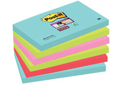 Memoblok Post-it 655 Super Sticky 76x127mm Cosmic 6 stuks