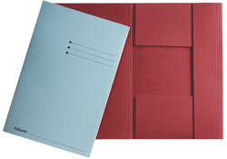 Dossiermap Esselte A4 3 kleppen manilla 275gr rood