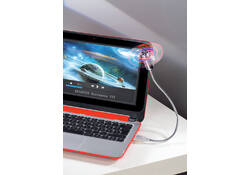 Ventilator Hama voor notebook zwanenhals USB zilvergrijs
