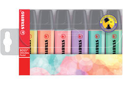 Markeerstift STABILO BOSS Original 70/6 pastel assorti etui à 6 stuks