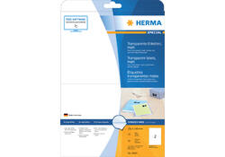 Etiket HERMA 4683 210X148mm transparant mat 50stuks