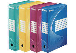 Archiefdoos Esselte Boxycolor 80mm 250x352mm wit (25)