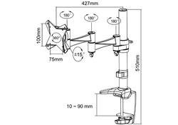 Monitorarm Neomounts D1330 10-30" wit