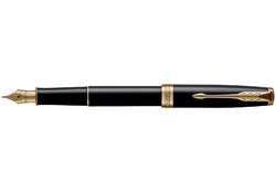Vulpen Parker Sonnet black lacquer GT medium