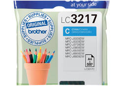 Inktcartridge Brother LC-3217C blauw