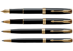 Rollerpen Parker Sonnet black lacquer GT fijn