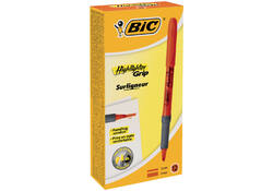 Markeerstift Bic brite liner grip oranje