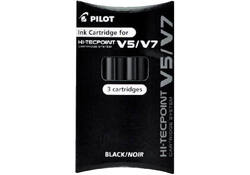 Inktpatroon PILOT Begreen Hi-Tecpoint V5/V7 zwart set à 3 stuks