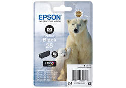 Inktcartridge Epson 26 T2611 foto zwart