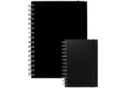 Notitieboek Quantore A6 spiraal lijn 192blz 80gr zwart