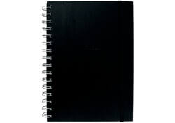Notitieboek Quantore A5 spiraal tab lijn 192blz 80gr zwart
