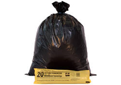 Vuilniszak Komo 60 liter zwart rol à 20 stuks