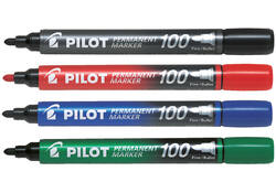 Viltstift PILOT 100 rond fijn zwart
