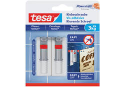 Klevende schroef tesa® tegels & metaal 3kg verstelbaar wit