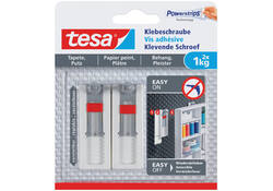 Klevende schroef tesa® behang en pleisterwerk 1kg verstelbaar wit