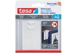 Klevende spijker tesa® behang en pleisterwerk 2kg wit 2 stuks