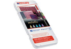 Fineliner edding 1200 053 054 072 073 074 078 fijn metallic assorti blik à 6 stuks