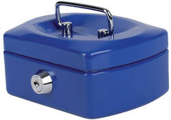 Geldkist Pavo met muntgleuf 125x95x60mm blauw