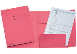 Dossiermap Esselte folio 3 kleppen manilla 275gr roze
