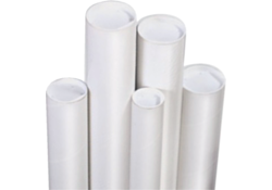 Verzendkoker CleverPack A1 650x50x1.5 met doppen wit pak à 5 stuks