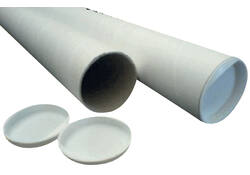 Verzendkoker CleverPack A3 330x29.7x1.2 met doppen wit pak à 20 stuks