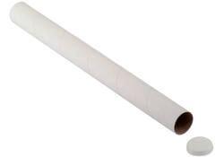 Verzendkoker CleverPack A0 850x50x1.5 met doppen wit pak à 20 stuks