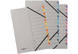 Sorteermap Pagna Easy A4 12 tabs lichtblauw/donkerblauw