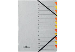 Sorteermap Pagna Easy A4 12 tabs oranje/geel