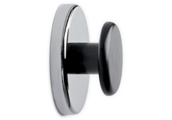 Magneet met knop MAUL Ø65mm trekkracht 12kg chroom/zwart