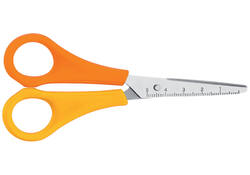 Kinderschaar Westcott 130mm spitse punt linkshandig geel/oranje