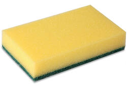 Schuurspons Cleaninq 140x90x28mm geel/groen