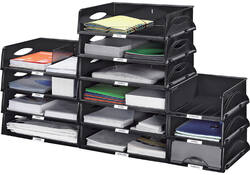 Brievenbak Leitz Sorty standaard A4 maxi dwars zwart